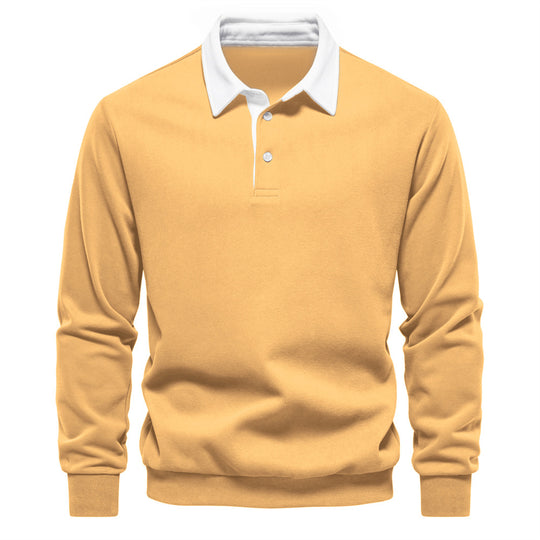 Herren Poloshirt mit kontrastierendem Kragen R&B