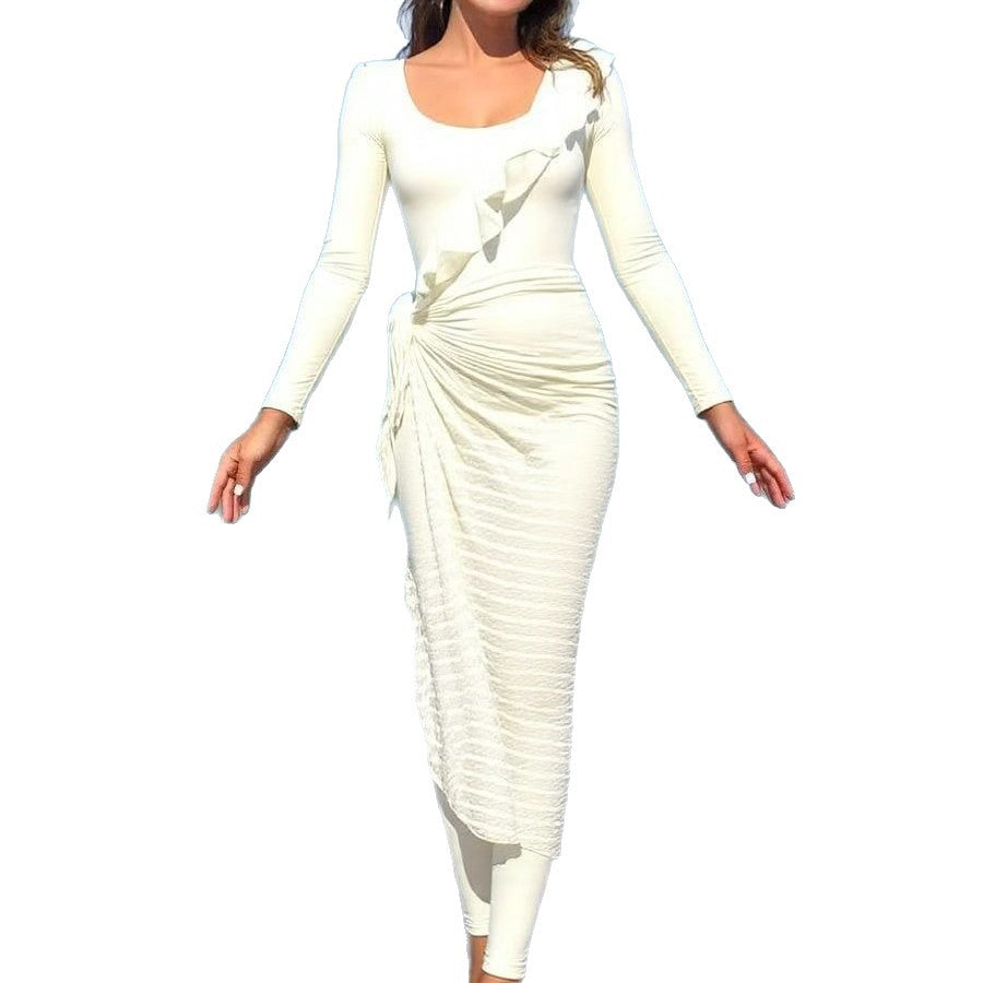 Damen Elegantes Sommerkleid mit Wickeloptik R&B