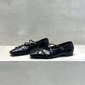 Damen elegante Ballerinas mit modischen Riemchen und exquisite Schnallenverzierung R&B