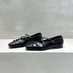 Damen elegante Ballerinas mit modischen Riemchen und exquisite Schnallenverzierung R&B