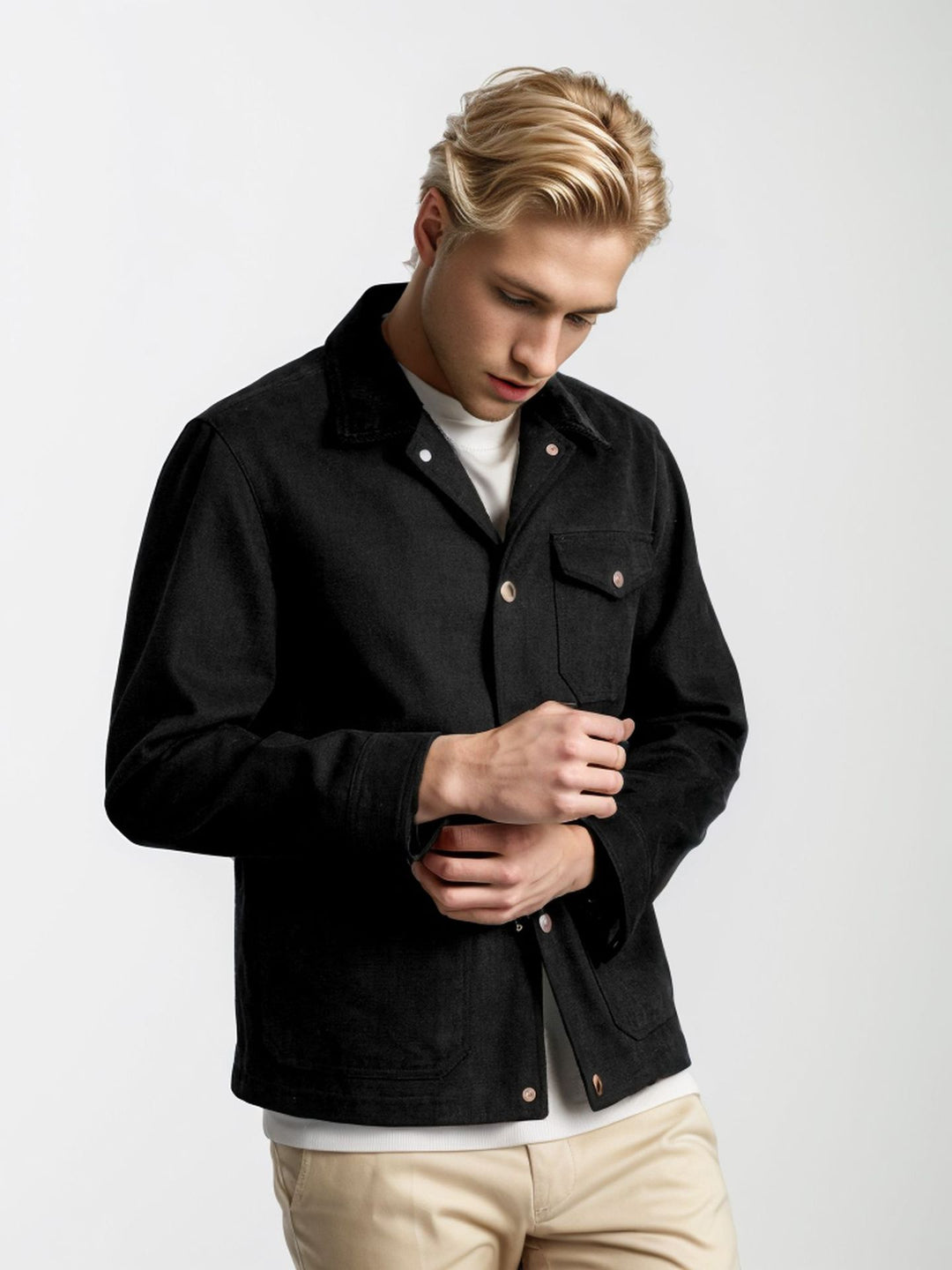 Herren trendige Jeansjacke R&B