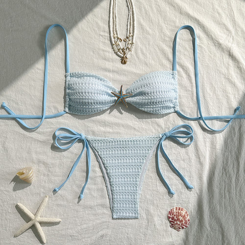 Damen Bikini-Set mit elegantem Bindedetail R&B