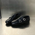 Damen elegante Mokassins mit modischen Schnallen und perforierten Details R&B