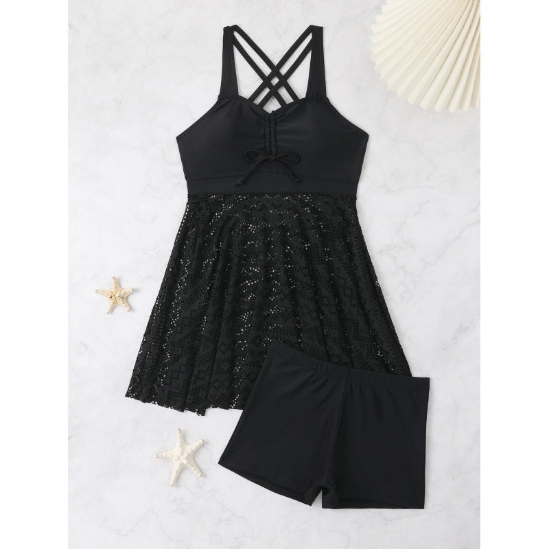 Damen Strandkleid mit sportlichem Schnitt und integriertem Shorts R&B