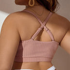 Damen Kombination aus Crop-Top und Bikinioberteil mit Raffung R&B