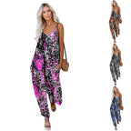 Damen Jumpsuit mit lässigem Schnitt und modischem Leopardenmuster R&B