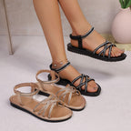 Damen Elegante und modische Riemchen-Sandalen R&B