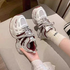 Damen Sportliche Sneakers mit atmungsaktivem Mesh-Obermaterial und gepolsterter Sohle R&B