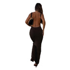 Damen Elegantes Maxikleid mit schmalem Schnitt und raffiniertem Ausschnitt R&B