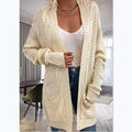 Damen Strickcardigan mit strukturiertem Design und großen Taschen