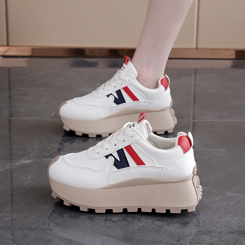 Damen Chunky Sneakers mit eleganter Plateau-Sohle und modischem Design R&B