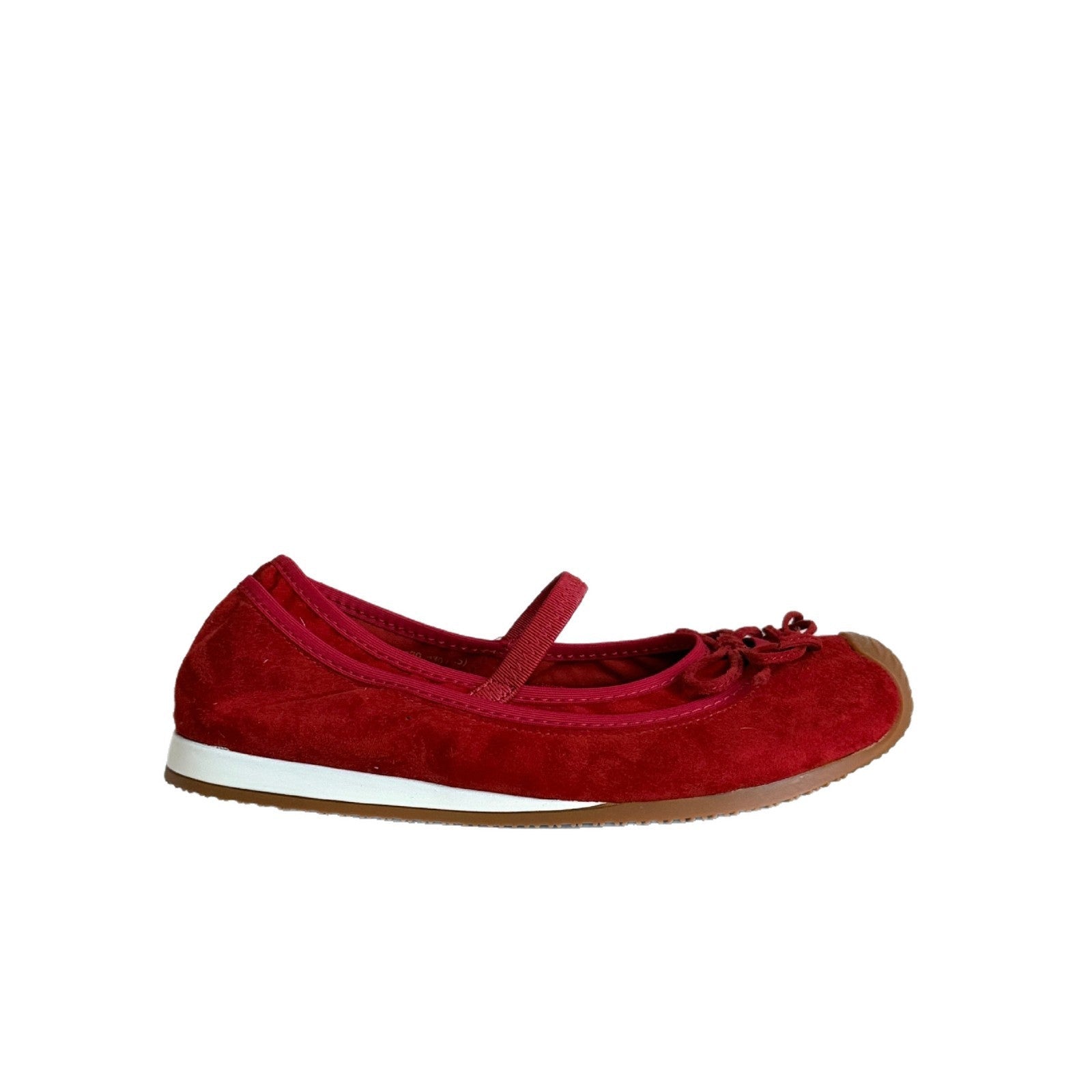 Damen Ballerinas aus hochwertigem Wildleder mit Riemchen und dekorativer Schleife R&B