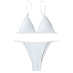 Damen Triangel-Bikini mit zarten Trägern und minimalistischem Design