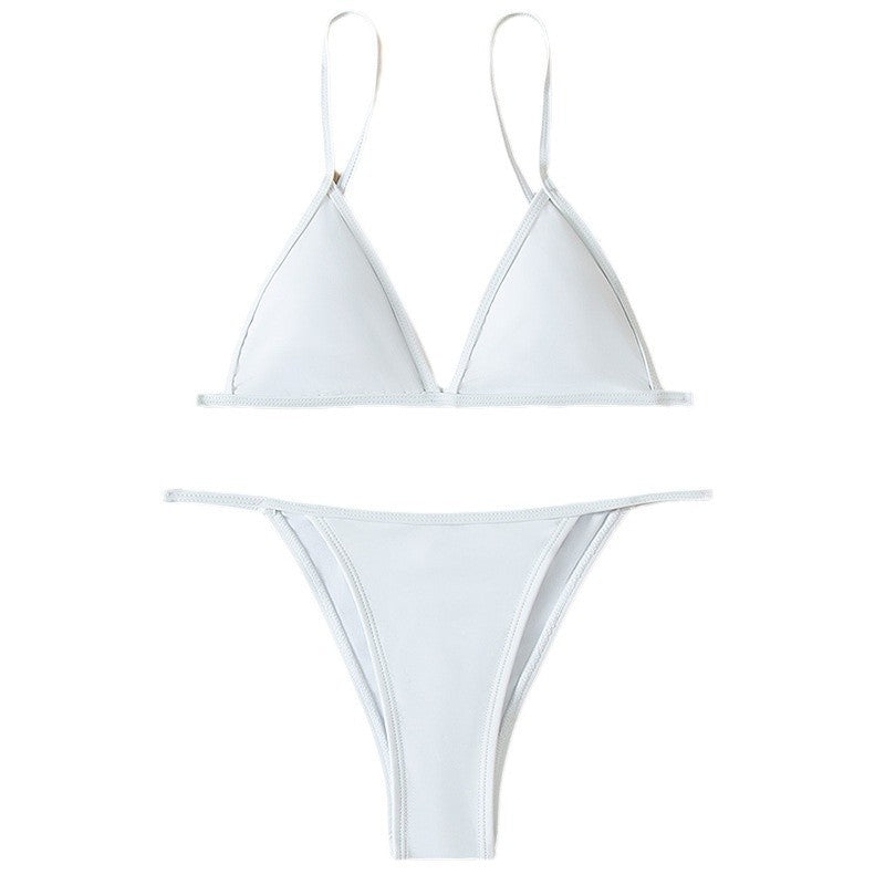 Damen Triangel-Bikini mit zarten Trägern und minimalistischem Design