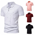 Herren Polohemd mit modischem Druck und hochwertigem Baumwollmaterial