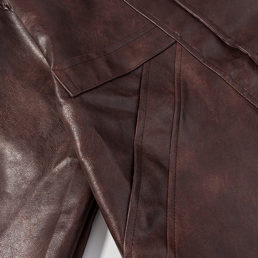 Damen Kunstlederjacke im modernen Schnitt mit lässigen Taschen R&B