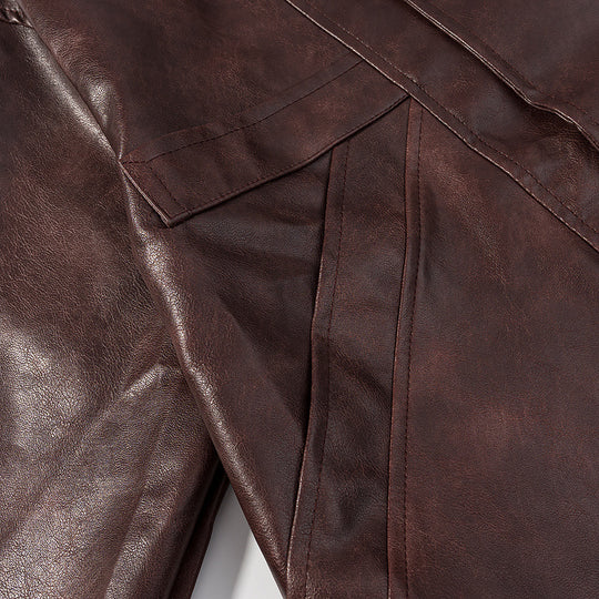 Damen Kunstlederjacke im modernen Schnitt mit lässigen Taschen R&B