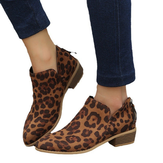 Damen nan spitz zulaufende Schlupf-Ankleboots mit kleinem Blockabsatz und ergonomischem Komfortfußbett R&B