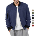 Herren modische Bomberjacke mit praktischen Reißverschlusstaschen und elastischen Bündchen R&B