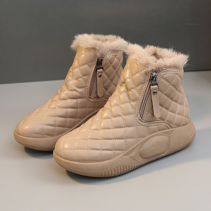 Damen Warmgefütterte Winterstiefel mit praktischem Reißverschluss und rutschfester Sohle R&B