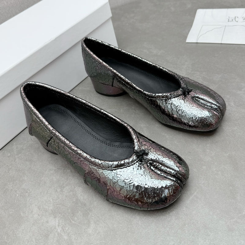Damen Ballerinas mit schimmerndem Obermaterial und bequemer Passform