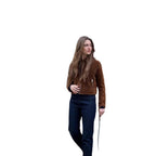 Damen modische kurz geschnittene jacke mit geschmeidiger Textur R&B