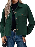 Damen lässige Overshirt-Jacke R&B