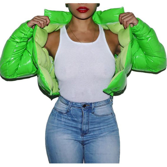 Damen glänzende Steppjacke R&B