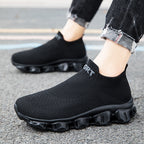 Damen Bequeme Strick-Sneaker mit elastischem Bund R&B