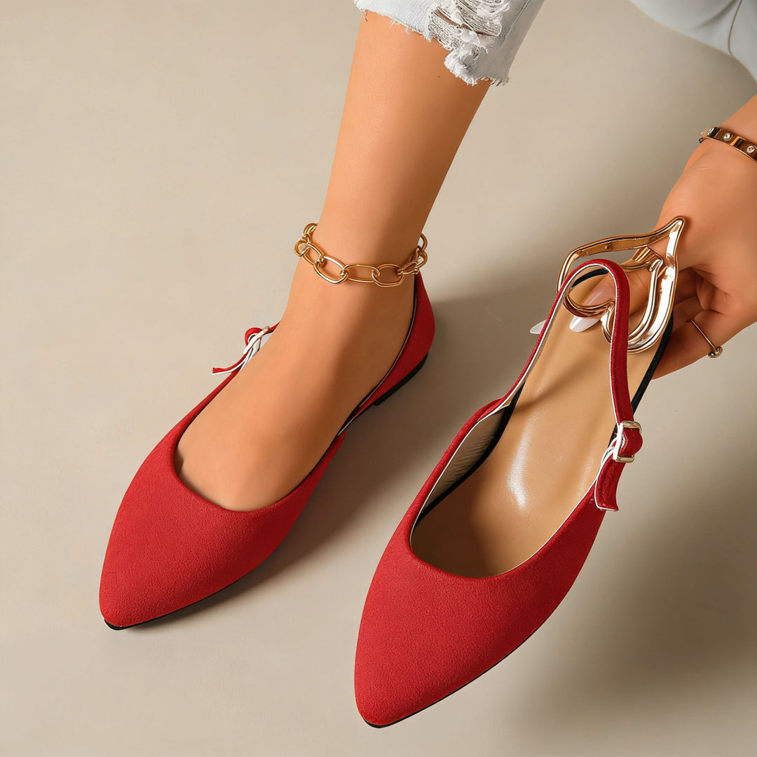Damen Elegante Slingback-Pumps mit modischem Ketten-Detail R&B