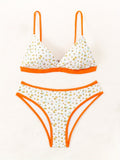 Damen Blumenmuster Bikini mit raffinierter Schnittführung R&B