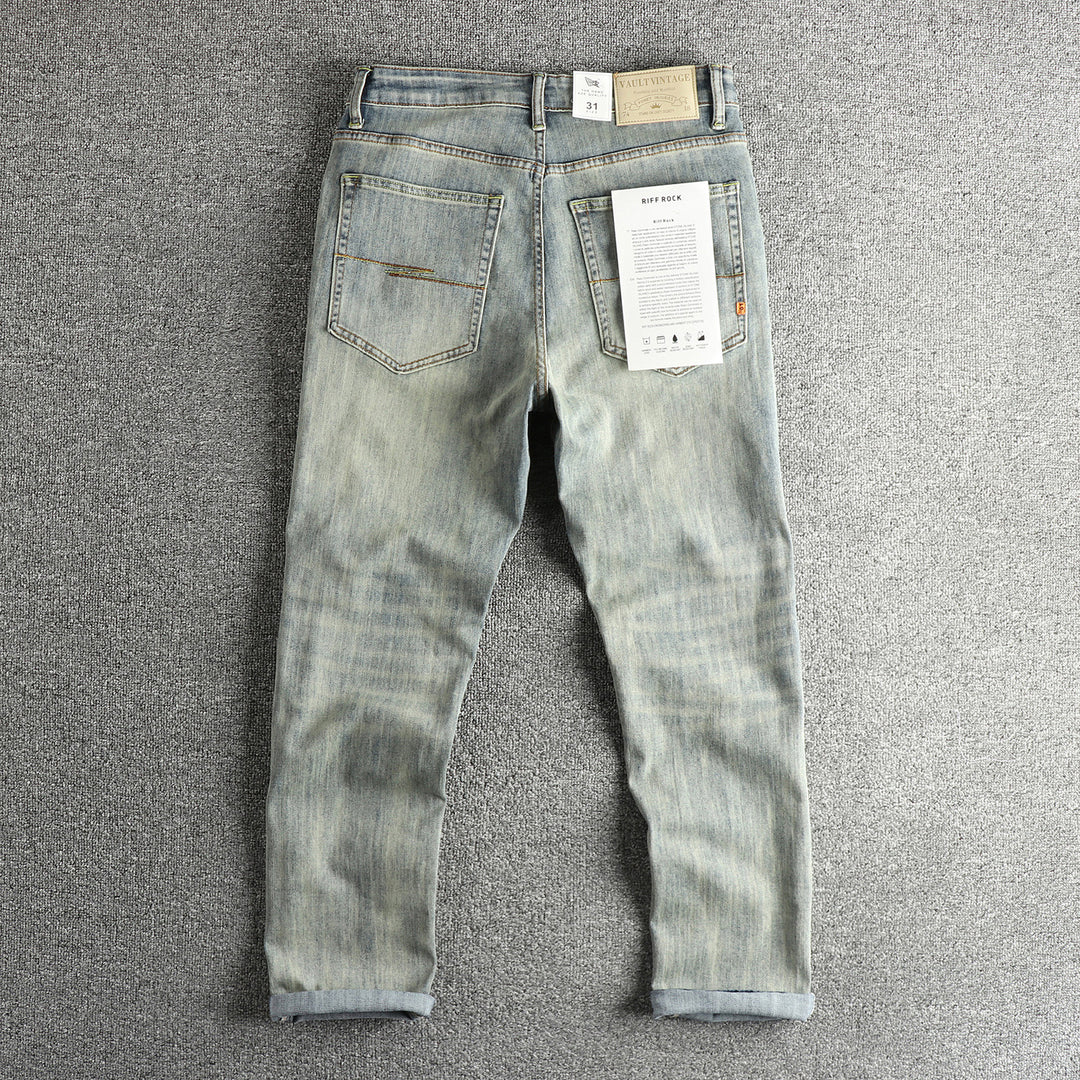 Damen Slim-Fit Jeans mit bequemer Passform und lässigem Vintage-Look R&B