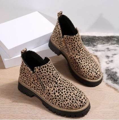 Damen lässige Stiefeletten mit seitlichem Reißverschluss und rutschfester Sohle R&B