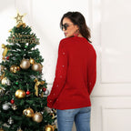 Damen Weihnachtspullover mit süßem Pinguin-Motiv und festlichem Design R&B