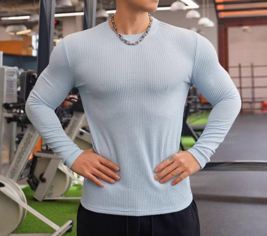 Herren Langarmshirt mit strukturiertem Gewebe R&B