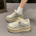 Damen Sneakers mit dickem Plateau und atmungsaktivem Obermaterial R&B