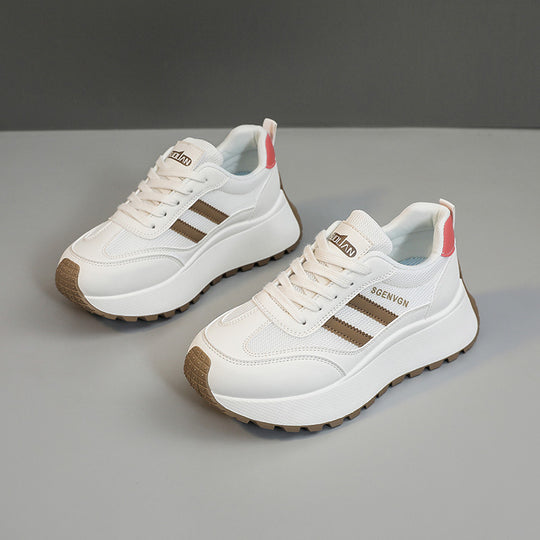 Damen Plateau Sneakers mit stilvollem Design und dämpfender Laufsohle R&B