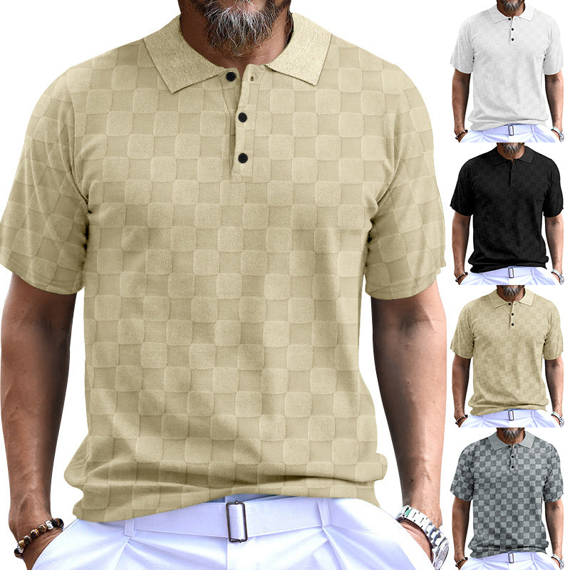 Herren Polo-Shirt mit strukturiertem Design und komfortablem Stehkragen R&B