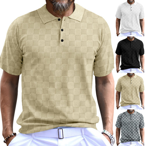 Herren Polo-Shirt mit strukturiertem Design und komfortablem Stehkragen R&B