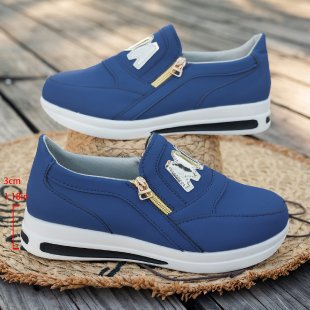 Damen Freizeitsneaker mit elastischem Einschlupf und modischem Reißverschluss R&B