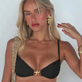 Damen Triangel-Bikinioberteil mit charmantem Schmuckdetail R&B