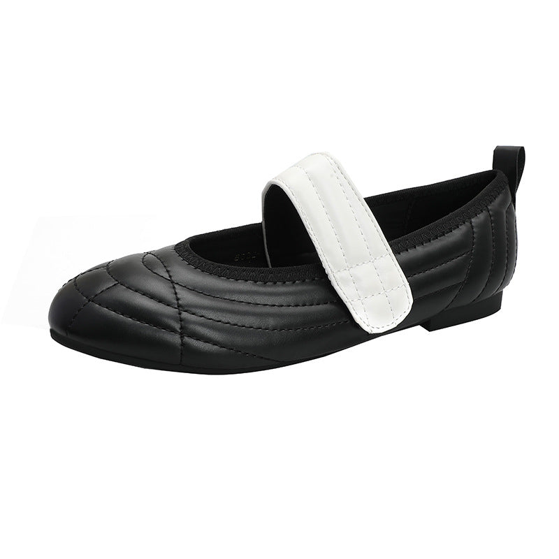 Damen Komfortable Ballerinas mit elastischem Riemen und gepolsterter Innensohle