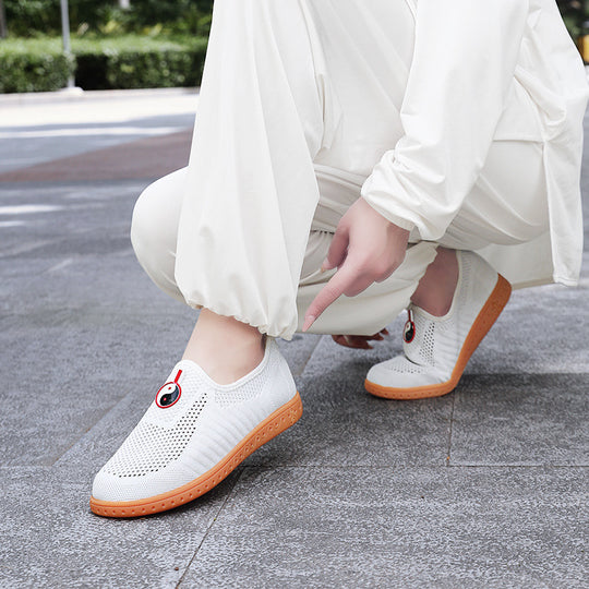 Damen Komfortable Slip-On Sneakers mit atmungsaktivem Obermaterial und rutschfester Sohle R&B