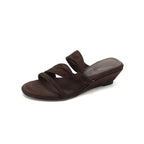 Damen elegante Sommer-Sandalen mit raffinierten Riemen und Schleifenakzent R&B