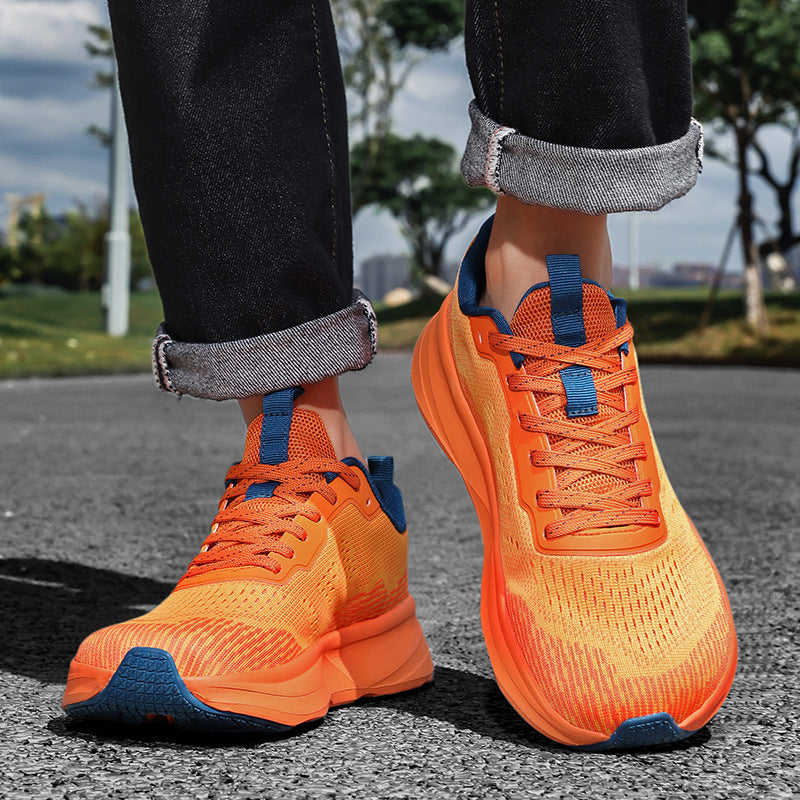 Damen Atmungsaktive Laufschuhe mit stoßdämpfendem Obermaterial und elastischem Schnellschnürsystem