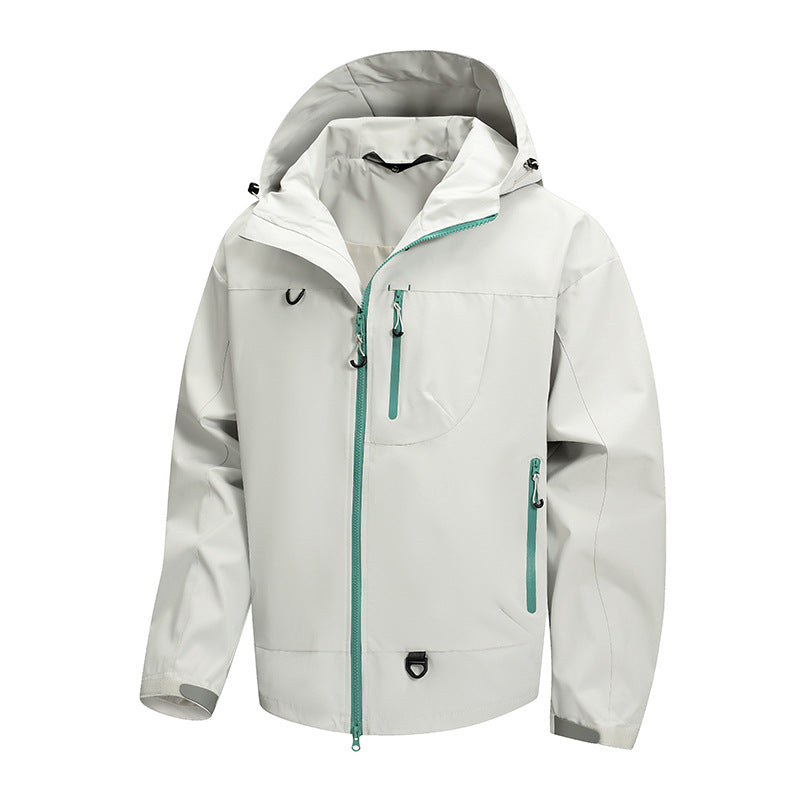 Herren technische Outdoor-Jacke mit GewR&Be und verstellbarem Kapuzensystem R&B