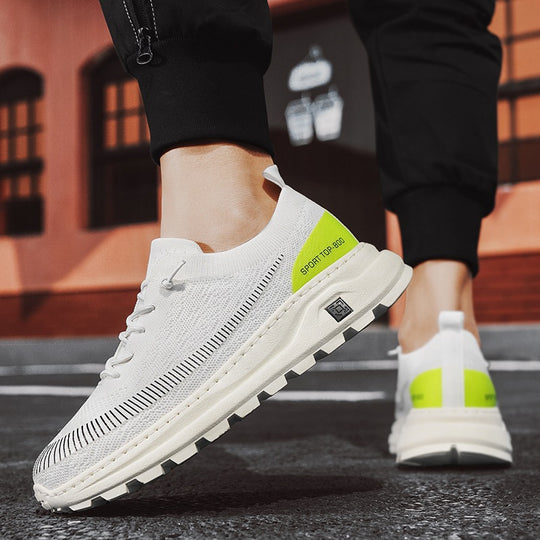 Damen Sportliche Sneaker mit atmungsaktiver Strickoberfläche und rutschfester Sohle R&B