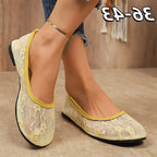 Damen Ballerinas aus zarter Spitze R&B