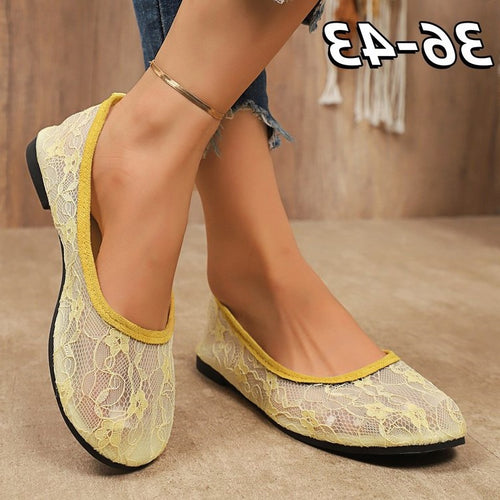 Damen Ballerinas aus zarter Spitze R&B