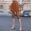 Damen Minirock mit asymmetrischem Schnitt und dekorativer Schleife R&B